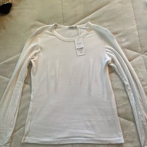 Buck Mason women’s white cloud jersey slim crew- BRAND NEW